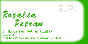 rozalia petran business card