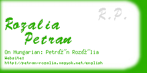 rozalia petran business card